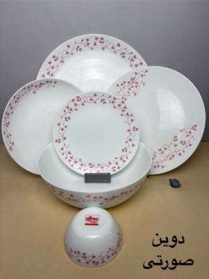 سرویس ۲۶پارچه آرکوپال  طرح سواژ کرم 