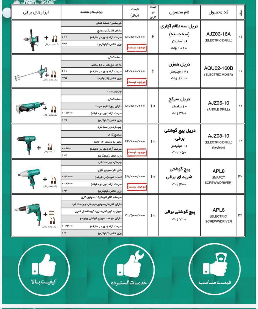 لیست قیمت اجناس دی سی ای - تصویر 11