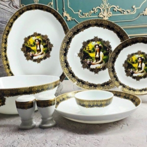 سرویس ۲۸ پارچه آرکوپال برند بست اپال طرح آنجل مشکی 