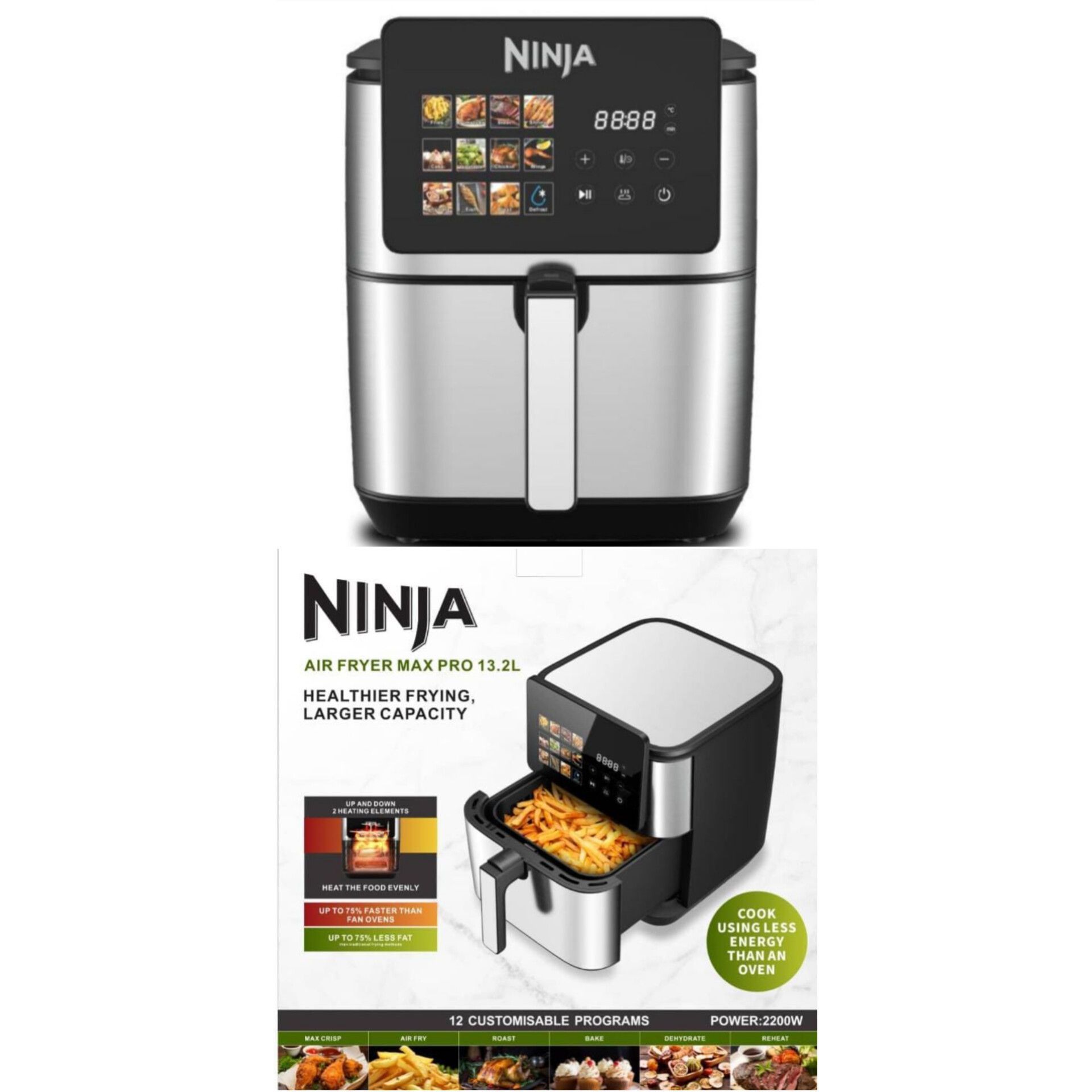 سرخ کن NINJaنینجا 13/2 لیتر دارای 12 برنامه رنگی