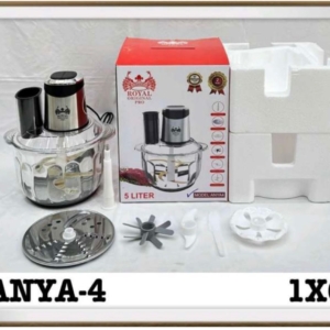 خردکن رویال6کاره6تیغه طلاییهمزن+پوست کن+رنده5لیتر