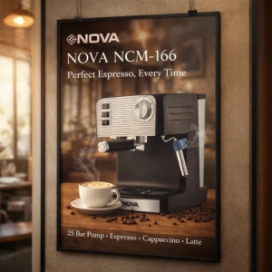 اسپرسوساز Nova NCM‑166 با پمپ ۲۵ بار