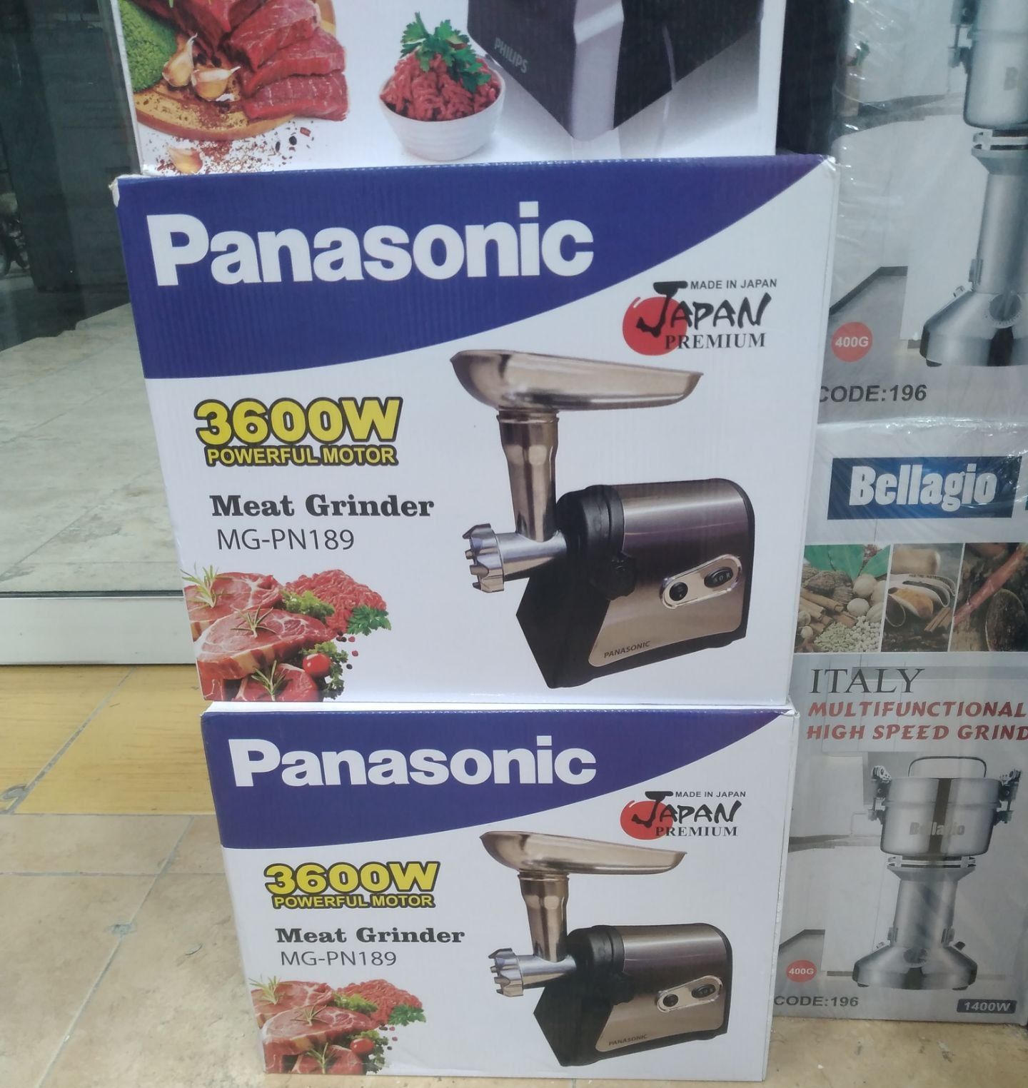 چرخ گوشت پاناسونیک 3600وات رویه استیل
