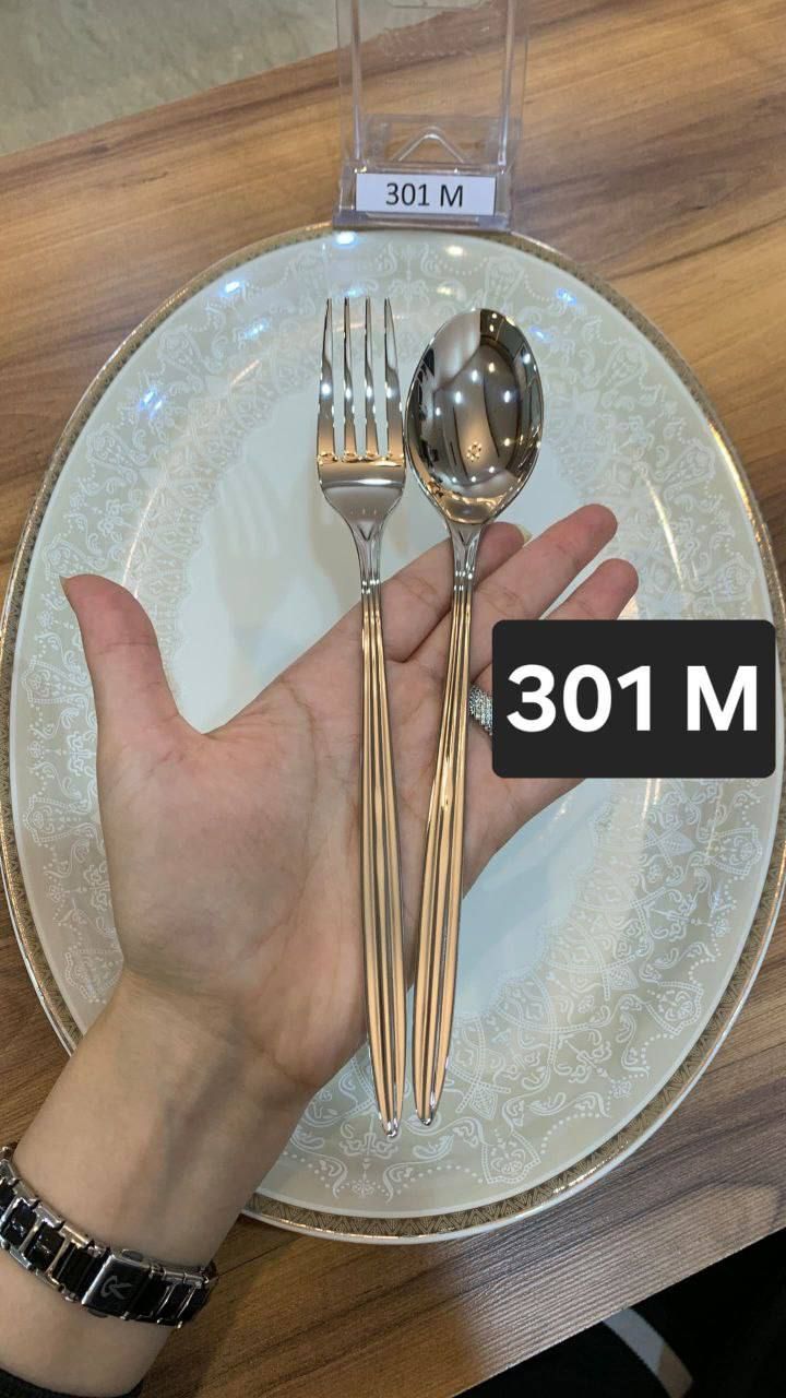 سرویس قاشق و چنگال SG طرح های جدید 20264میل144 پارچه 30 نفره - تصویر 12