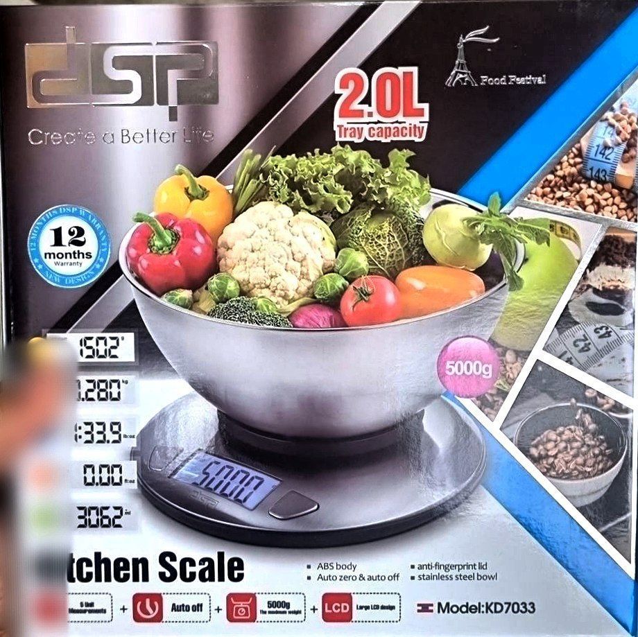 ترازو دی اس پی dsp مدل7033تمام استیل5کیلویی