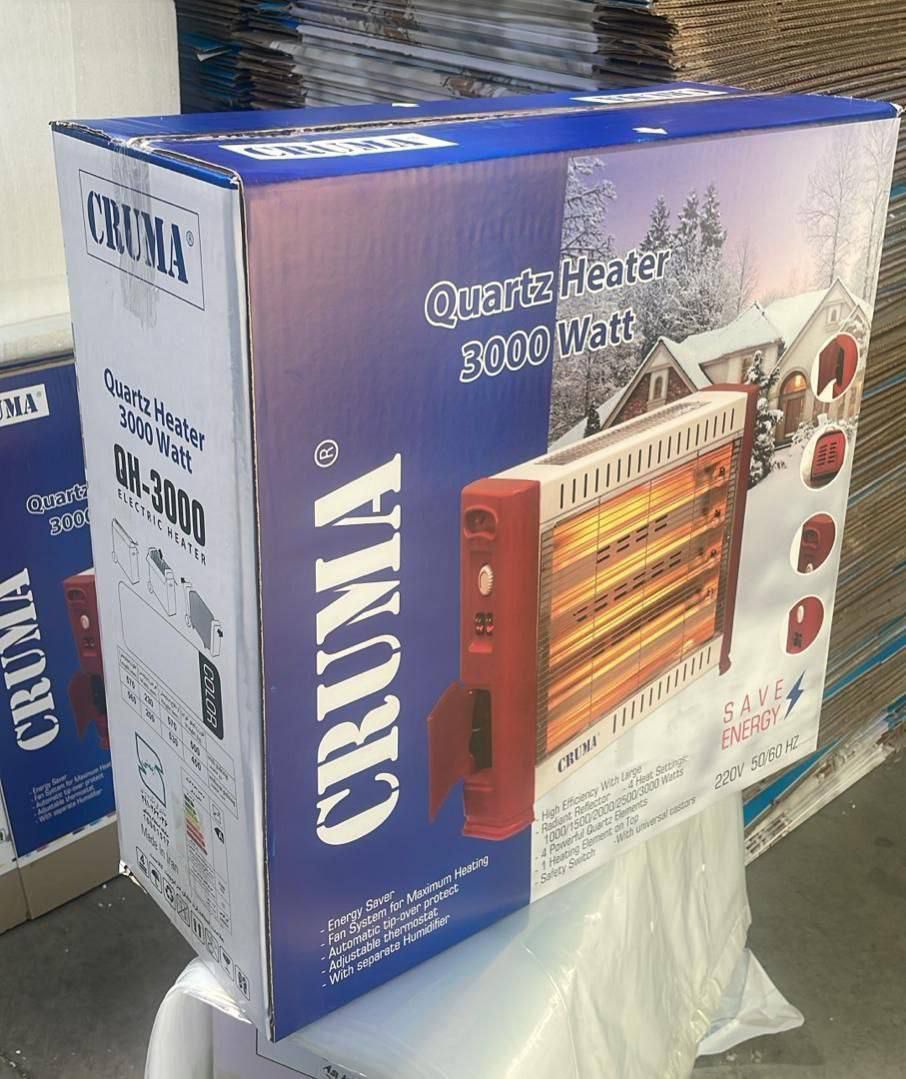 بخاری برقی پنج شعله 3000 وات کروما