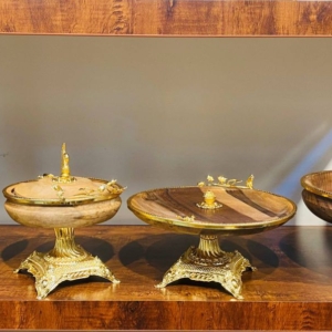 سرویس پذیرایی ۴پارچه چوب برنجی