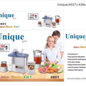 آبمیوه گیری ۴کاره یونیک مدل 1027بدنه لاکی 