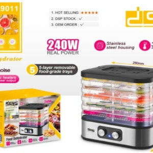 میوه خشک کن برند با کیفیت dsp بدنه استیل 5 طبقه مدل 9011